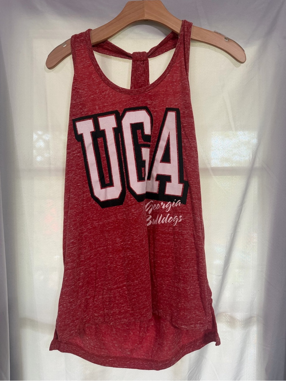 UGA Georgia Bulldogs Red Racerback Knot-Back Tank